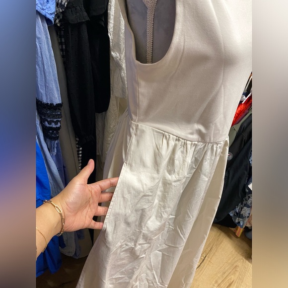 NWT J crew fitted mocked neck dress with poplin skirt - Picture 4 of 7